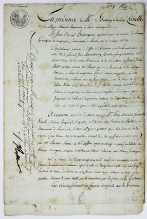 Item #2242 [French Legal Manuscript Concerning Monetary Claims Against the Estate of Joseph John...