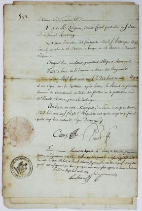 [French Legal Manuscript Concerning Monetary Claims Against the Estate of Joseph John Miller, a Philadelphian in Paris]