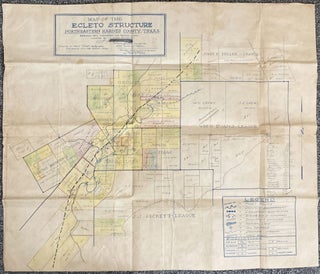 Item #2301 Map of the Ecleto Structure Northeastern Karnes County, Texas. Texas, Frank Sweet,...
