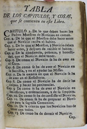 Cartilla, y Doctrina Espiritual, para la Crianza, y Educacion de los Novicios, Que Tomaren el Habito en la Orden de N.P.S. Francisco...