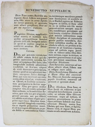 Item #2515 Benedicto Nuptiarum. Dicto Pater Noster, Sacerdos Antequam Dicat... [caption title and...