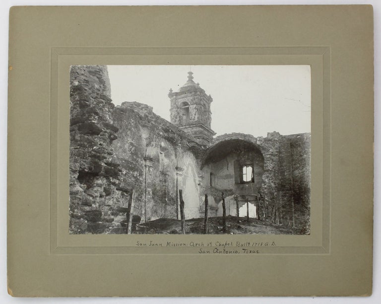 Item #2522 [Four Cabinet Card Photographs of the San Juan Mission in San Antonio, Each With Identifying Manuscript Captions]. Texas Photographica.