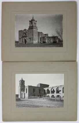 [Four Cabinet Card Photographs of the San Juan Mission in San Antonio, Each With Identifying Manuscript Captions]