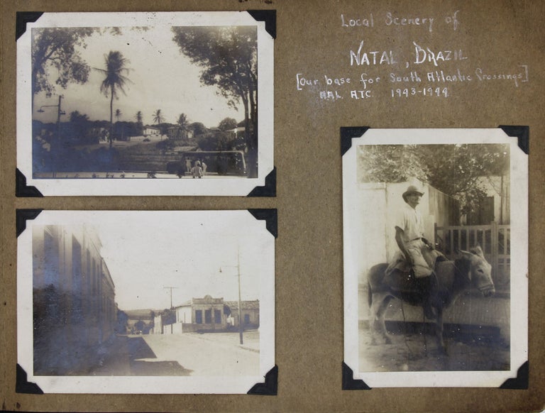 Item #2527 [Photograph Album Documenting a Army Pilot's Service Time in Natal, Brazil, as Well as in Africa, During World War II]. World War II, Brazil.