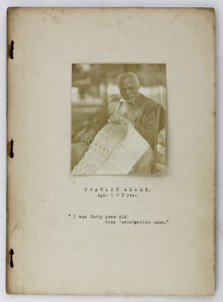 Item #2579 [Photographically-Illustrated Memoir About South Carolina Former Slave, Charlie...