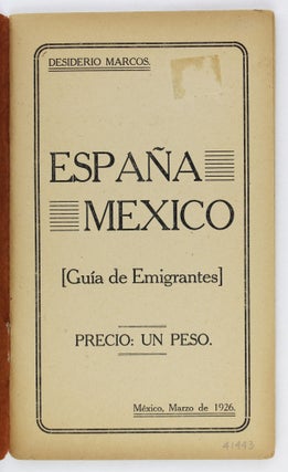 España Mexico (Guia de Emigrantes)