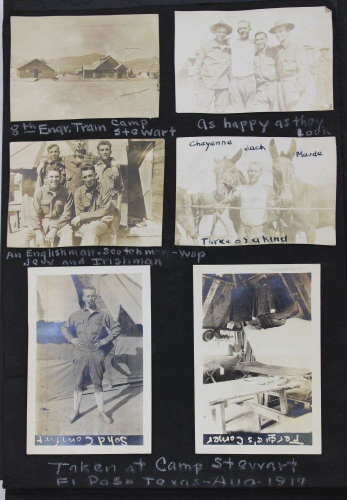 Item #2600 [Vernacular Family Photograph Album Featuring Numerous Images of Troops and Military Life During the Early-20th Century Border War in Texas and New Mexico]. Texas, Military.