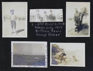 [Vernacular Family Photograph Album Featuring Numerous Images of Troops and Military Life During the Early-20th Century Border War in Texas and New Mexico]