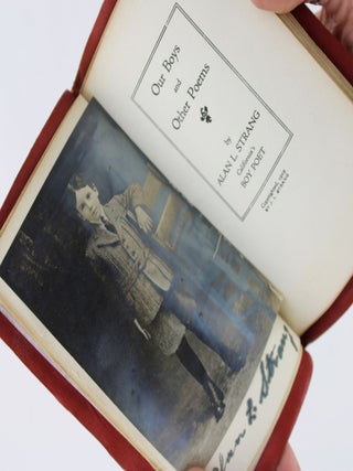 Item #2689 Our Boy and Other Poems. By Alan Strang, California's Boy Poet. Alan L. Strang