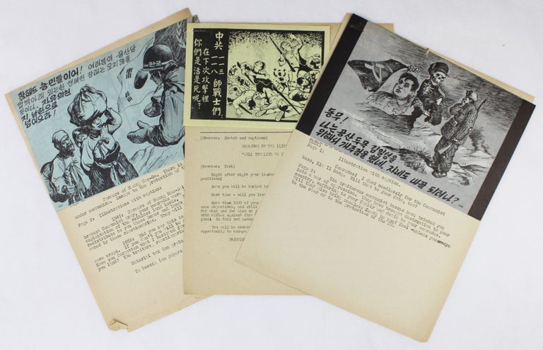 Item #2742 [Group of Original Korean War Propaganda Materials]. Korean War, Psychological Warfare Division Eighth United States Army in Korea.