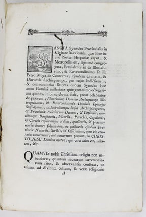 Statuta Ecclesiae Mexicanae Necon Ordo in Choro Servandus Curante Vallisolentanae Ecclesiae Capitulo Sumptus Suppeditante