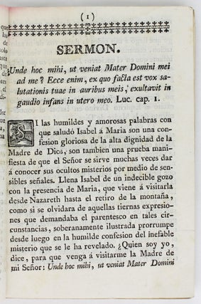 Sermon de Nuestra Señora de Guadalupe de Mexico, Predicado en Su Santuario el Año de 1777 Dia 14 de Diciembre en la Solemne Fiesta con Que Su Ilustre Congregacion Celebra Su Aparicion Milagrosañ