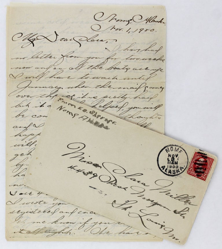 Item #2888 [Autograph Letter, Signed, from an Early Alaska Gold Rush Entrepreneur to His Fiancée in St. Louis]. Alaska, Edwin Sherzer, B.