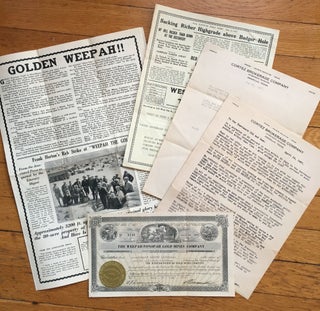Item #289 [Group of Typed Letters and Promotional Material for the Weepah-Tonopah Gold Mines...