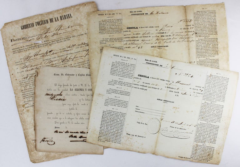 Item #3000 [Extensive Collection of Printed Forms and Manuscript Documents Regarding the Administration of Chinese Indentured Servants in Cuba]. Cuba, Chinese Labor.