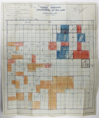 Item #3007 Map of Giddings Subdivision, Throckmorton Co. Sch. Land in Upton County Tex. Texas, Oil