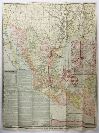 Item #3011 Map of the Mexican National R.R. - Laredo Route. Short Line to Monterey, Saltillo, San...