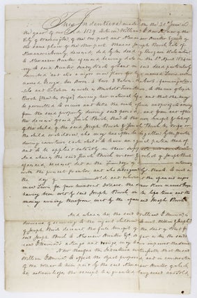 Item #3013 [Manuscript Indenture Between Two Citizens of the "City of Washington," Discussing the...