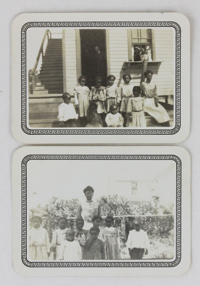 Item #3096 [Two Photographs of an African American Teacher and Her Students in Jim Crow Texas]. African American Photographica, Texas.