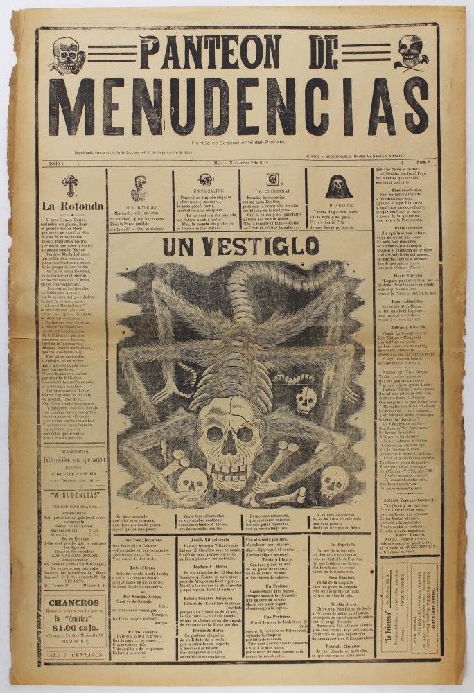 Item #3104 Panteon de Menudencias [caption title]. Jose Guadalupe Posada.