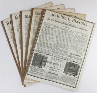 Item #3168 Railroad Record. And Journal of Commerce, Banking, Manufactures, and Statistics....
