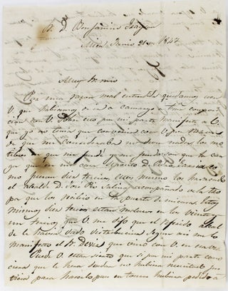 Item #3214 [Manuscript Letter, Signed, from a Local Mexican Business Associate to a Texas...