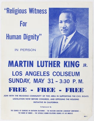 Item #3237 "Religious Witness for Human Dignity" in Person Martin Luther King Jr. Los Angeles...