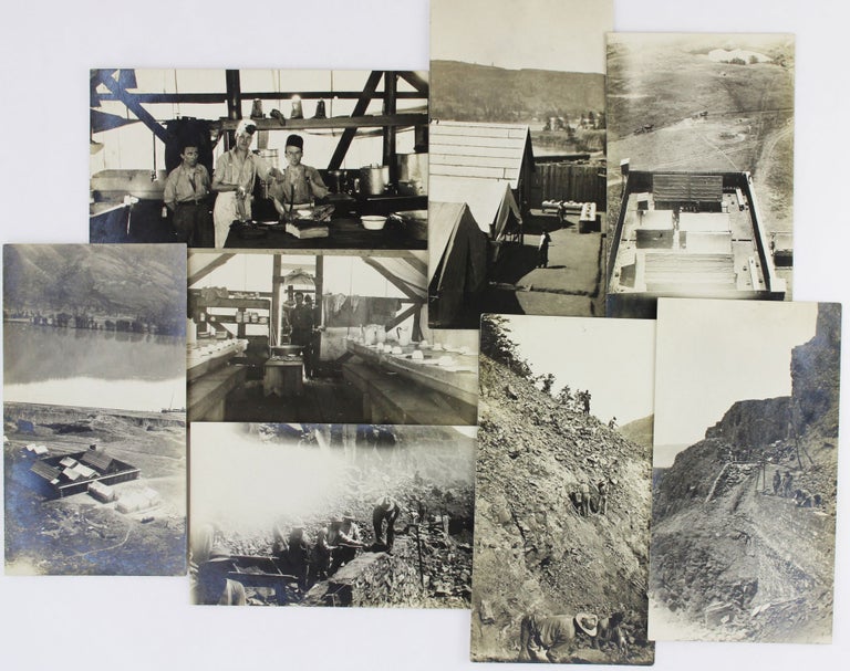Item #3241 [Group of Eight Annotated Vernacular Photographs Documenting Construction of an Unidentified Fort in the American West, Retained and Annotated by a Law Enforcement Officer]. Western American Photographica, Prison Labor.