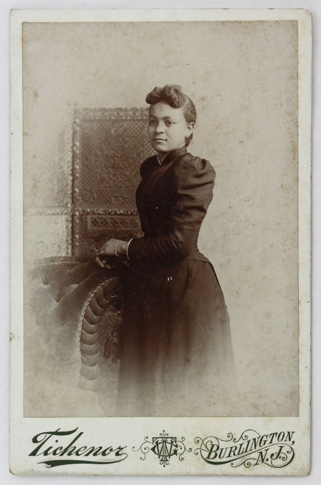 Item #3246 [Cabinet Card Photograph of an African American Woman]. African American Photographica.