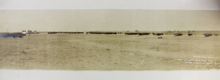 Item #3373 [Two Panoramic Photos of the First Cavalry New York National Guard and Their Camp at McAllen, Texas]. Texas, Border War.