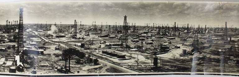 Item #3419 Sinclair Oil and Gas Co. West Kisner. Roxana Pet. Corp. Schroeder Lease. Garber-Covington Field, June 24, 1926. Photo from Top of Kisner No. 12 [caption title]. Oklahoma Photographica, Oil.