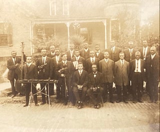 Item #3427 [Original Large Format Albumen Photograph Featuring an African-American Men's Chorus...