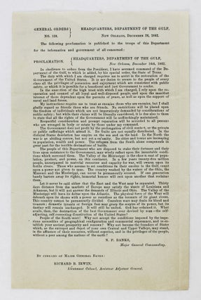 Item #3434 General Orders No. 120. Headquarters, Department of the Gulf... The Following...