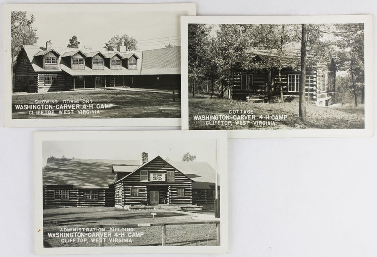 Item #3465 [Three Photographic Postcards Featuring Buildings at the Washington-Carver 4-H Camp, the First Such Camp Constructed for African Americans]. African Americana.