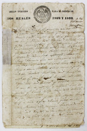 Item #3480 [Manuscript Document Recording a Land Sale in Mexican Texas, Signed by the Two Women...