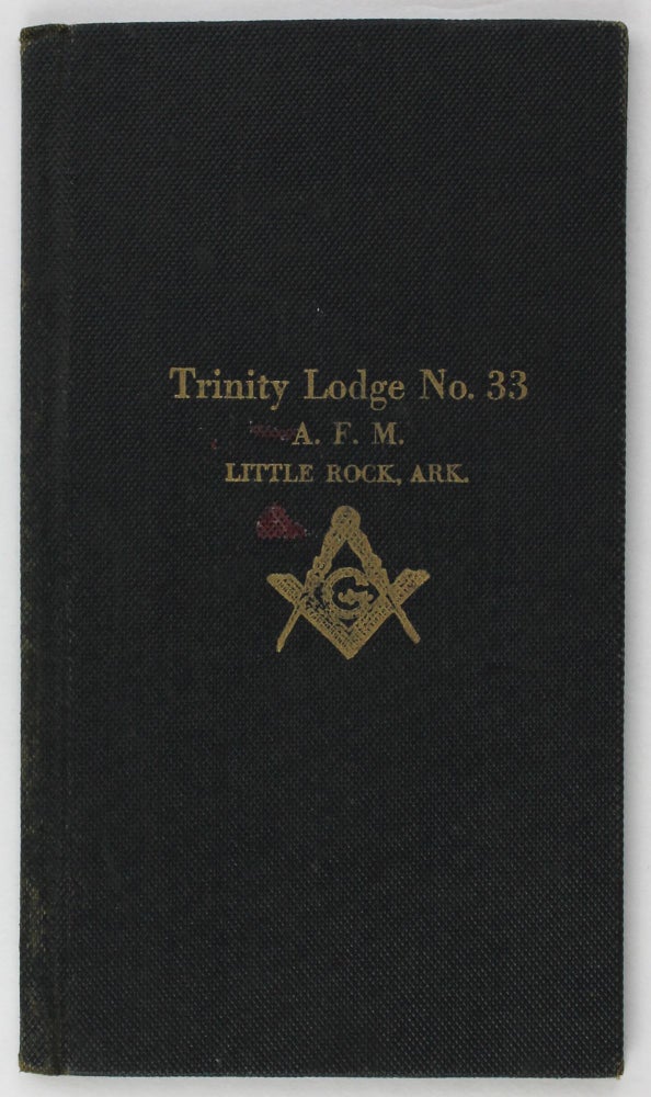 Item #3521 Financial Card By-Laws and Membership Roll. Trinity Lodge Number 33. Free and Accepted Masons of Arkansas. African Americana, M. B. Jeffries, Freemasons, Arkansas.
