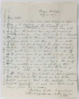 Item #3542 [Autograph Letter, Signed, from Lieutenant Arthur Breese Lansing, a Quartermaster...