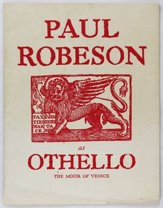 Item #3550 Paul Robeson as Othello [cover title]. Broadway, Paul Robeson