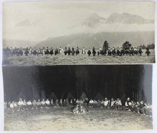 Item #3559 [Pair of Small Panoramic Photographs Featuring Women at a Dude Ranch]. Women in the West