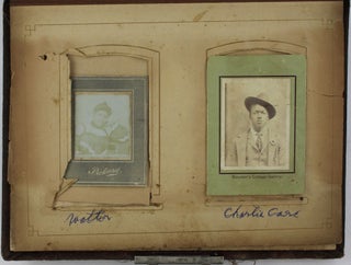 [Small Vernacular Photograph Album Featuring African American Men and Women in High Point, North Carolina, Along with an Interesting Handbill for an Event Featuring Professor Will Lindsay]