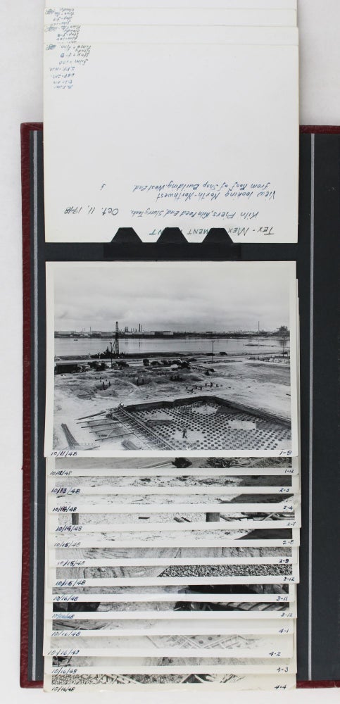 Item #3661 [Pair of Vernacular Photograph Albums Documenting the Construction of the Tex-Mex Cement Company Plant on the Gulf Coast of Texas]. Texas Photographica, Erle P. Halliburton.