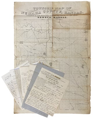 Item #3700 [Small Archive of Correspondence and a Large Township Map Relating to Land Speculation...