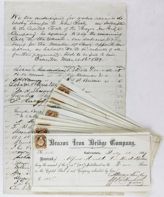 Item #3723 [Manuscript Document Relating to the Transfer of Shares in the Brazos Iron Bridge...