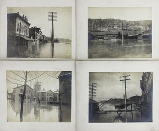 [Group of Vernacular Mounted Photographs Showing the Before and After Stages of a Flood in Pomeroy, Ohio]