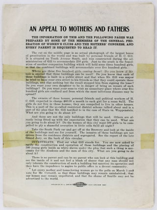 Item #3745 An Appeal to Mothers and Fathers. The Information on This and the Following Pages Was...