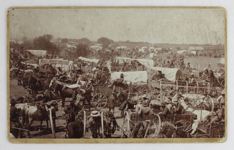 Item #3848 [Cabinet Card of Orlando, Oklahoma, at the Outset of the 1893 Land Rush]. Oklahoma Land Rush, Photography.