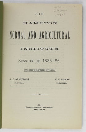The Hampton Normal and Agricultural Institute. Session of 1885-1886