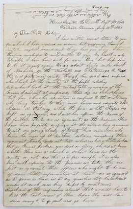 Item #3924 [War-Dated Autograph Letter, Signed, from James Huckstep to His Sister Kate, Detailing...