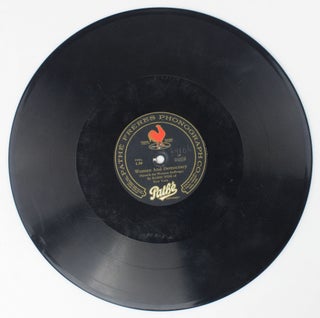 Item #3941 [Early Phonograph Recording of Two Women's Suffrage Speeches]. Women's Suffrage,...