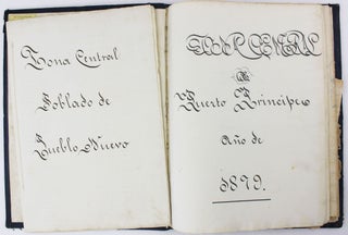 Item #3952 Zona Central Puerto Principe Año de 1879 [manuscript title]. Cuba